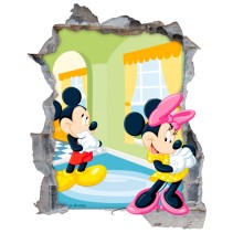 Vinilos paredes disney mickey y minnie mouse 3d